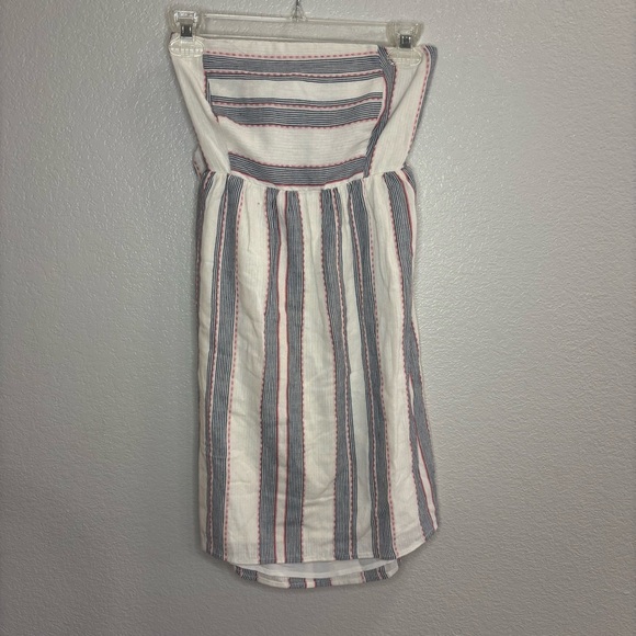 Never Worn Socialite Strapless Mini Dress Striped White and Blue - Picture 1 of 3